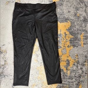 LOFT Black Faux Leather Leggings